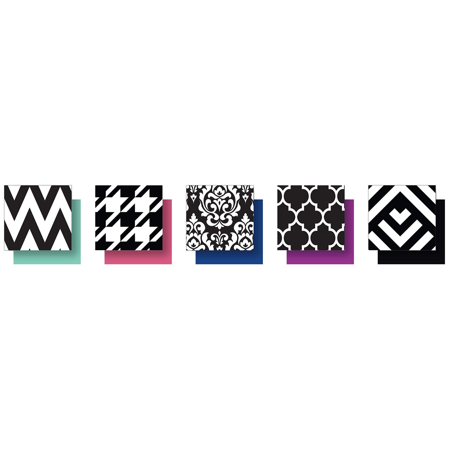 Avery Big Tab Reversible Fashion Dividers for 3 Ring Binders, 5 Tab Set, Black and White Pattern, 1 Set (24914)