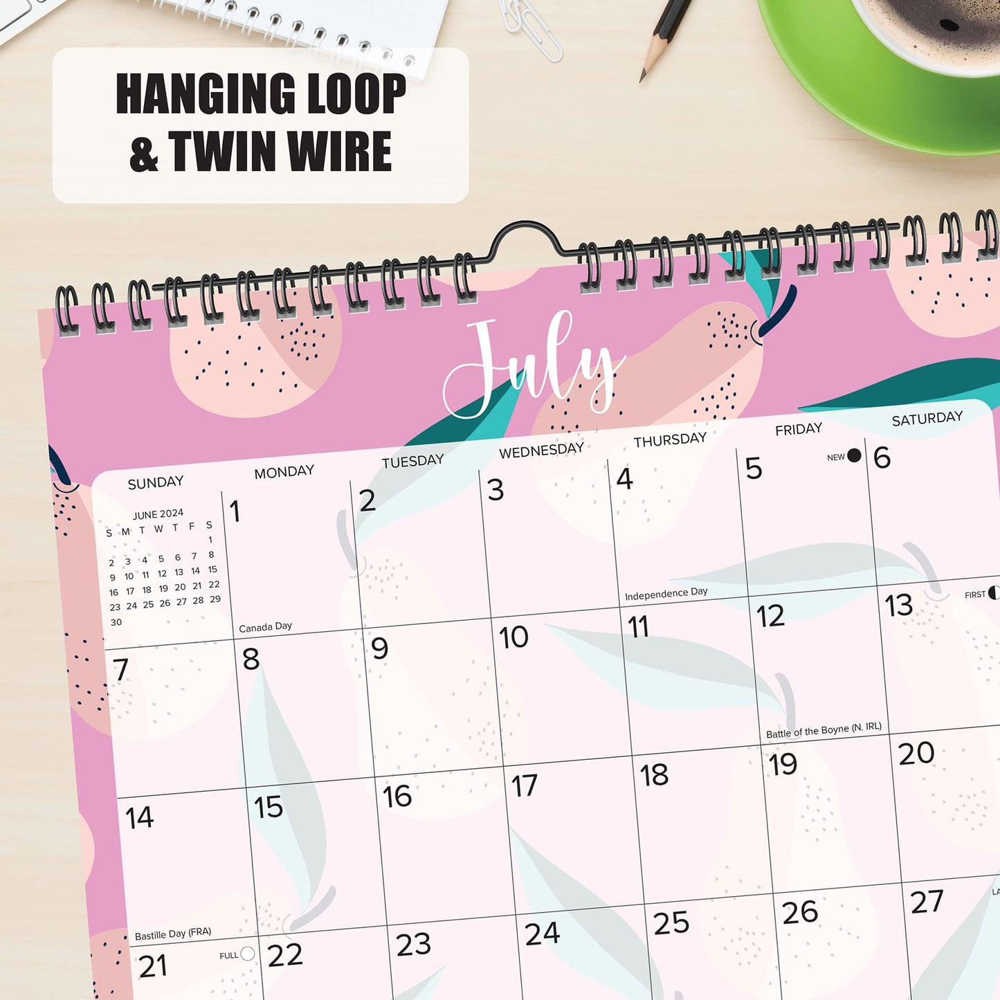 Willow Creek Press Pinky Pear 2024 12" x 12" Spiral Wall Calendar