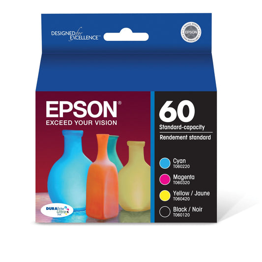 EPSON 60 DURABrite Ultra Ink Standard Capacity Black & Color Cartridge Combo Pack (T060120-BCS) Works with Stylus C-68, C-88, C-88+, CX-3800, CX-3810, CX-4200, CX-4800, CX-5800F, CX-7800
