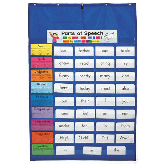 Carson-Dellosa Publishing CD-5601 Original Pocket Chart, 31" x 42", 10 Rows of Pockets, Blue