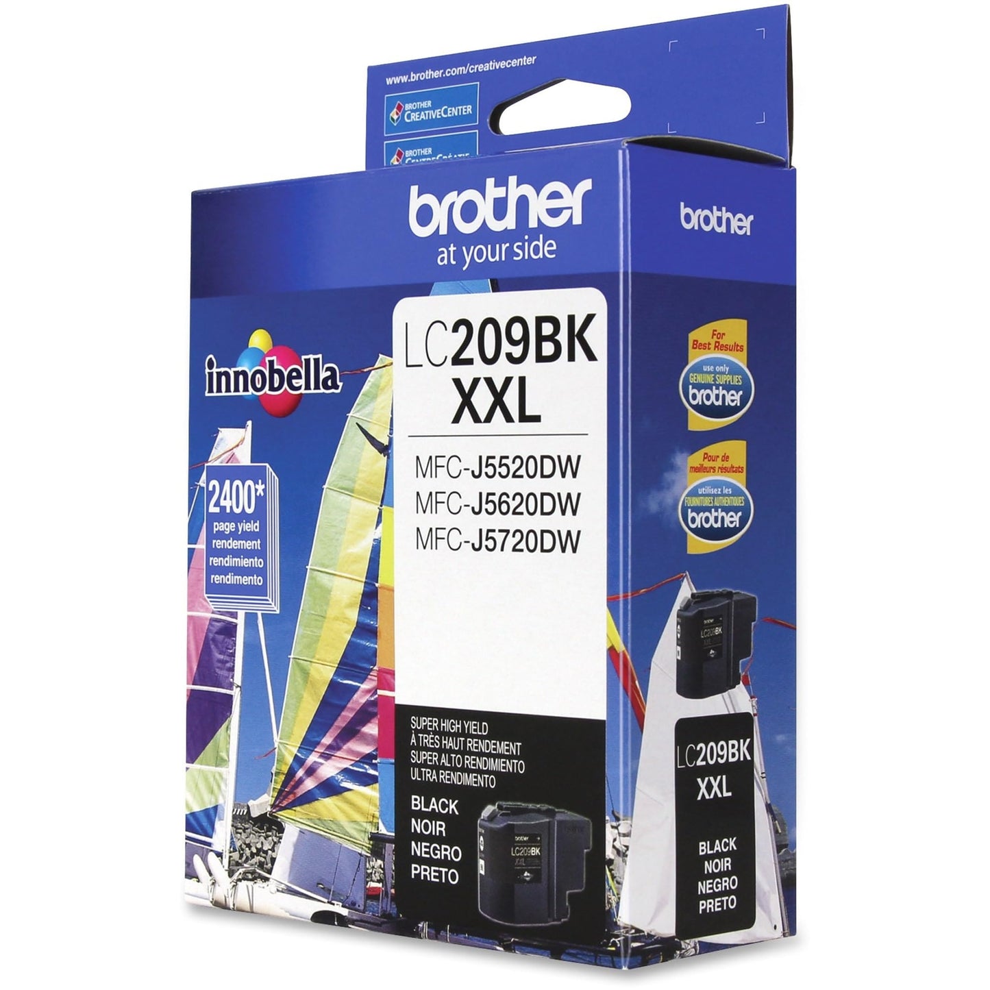 Brother Printer LC209BK Super High Yield Ink Cartridge, Black EXP 08.2023