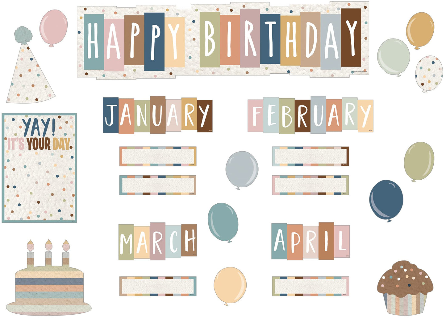 Teacher Created Resources Everyone is Welcome Happy Birthday Mini Bulletin Board (TCR7123)