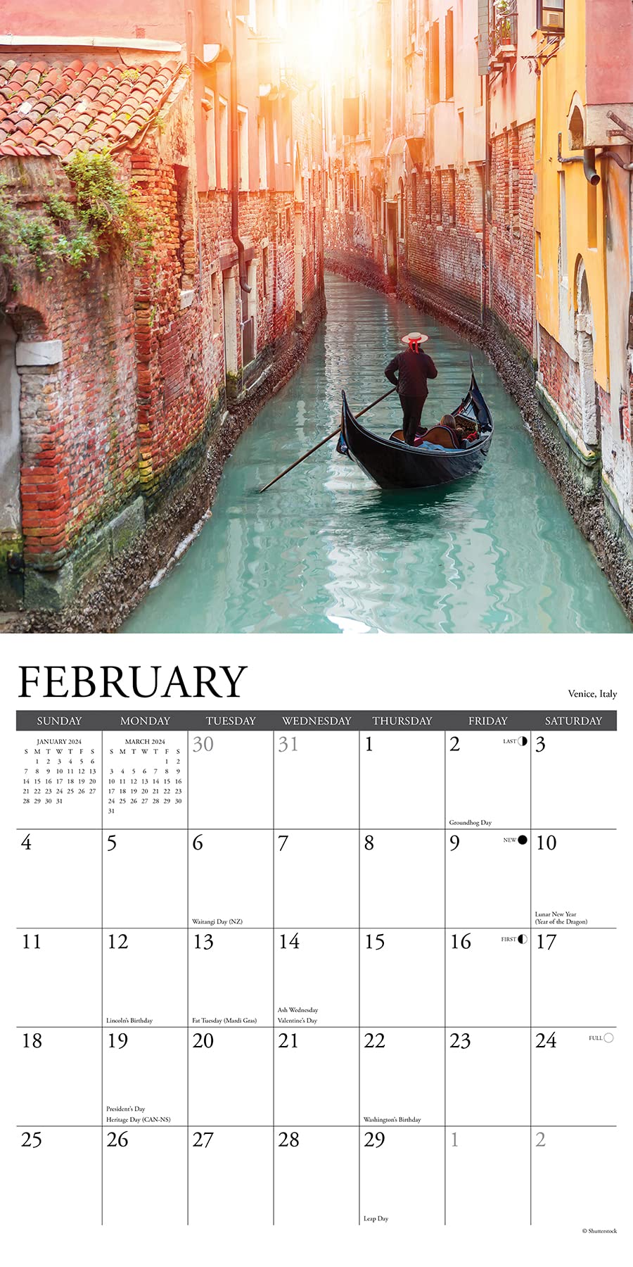 Willow Creek Press Wanderlust Monthly 2024 Wall Calendar (12" x 12")