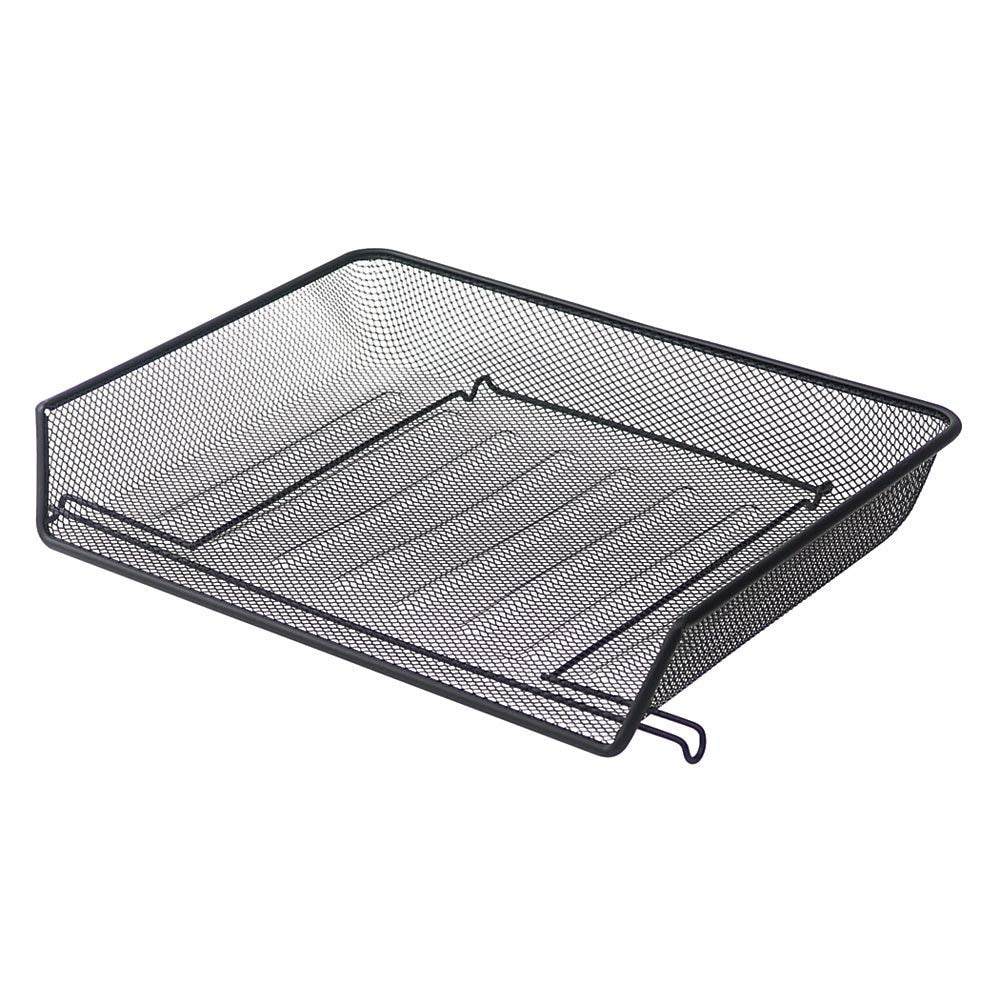 Brenton Studio™ Metro Mesh Self-Stacking Side-Loading Letter Tray, Black