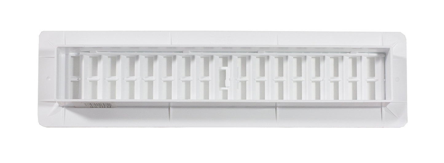 Decor Grates PL212-WH 2-Inch by 12-Inch Plastic Floor Register, White