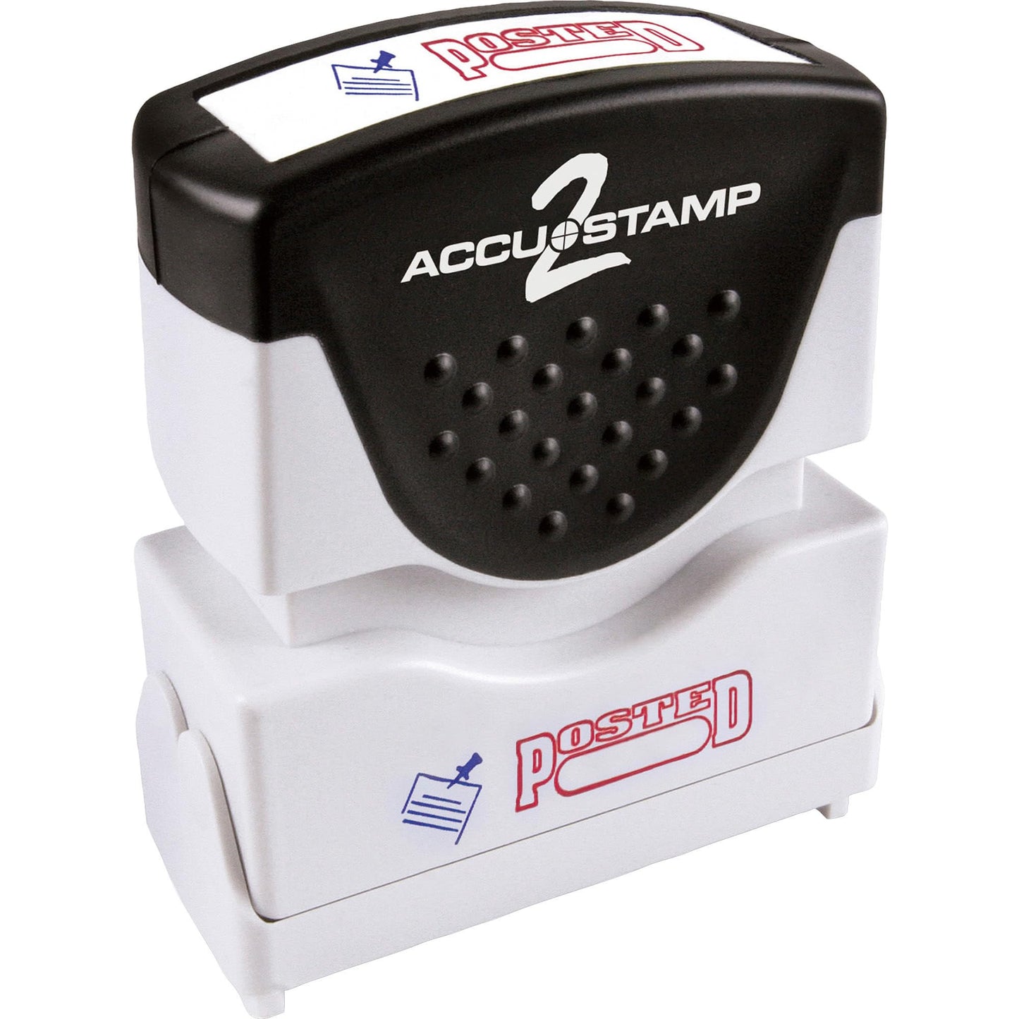 Accu-Stamp2® Pre-Ink Message Stamp, Posted, Red