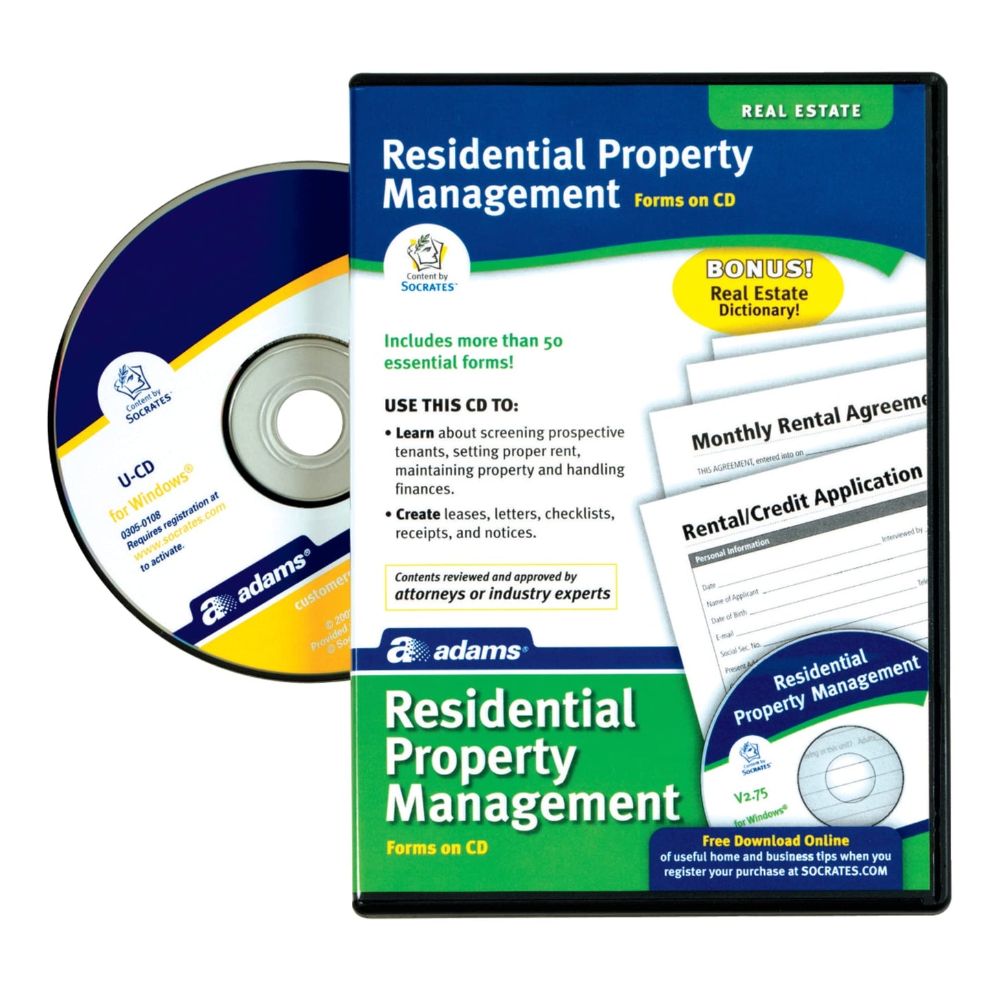 Adams Residential Property Management, Forms on CD (SS505)