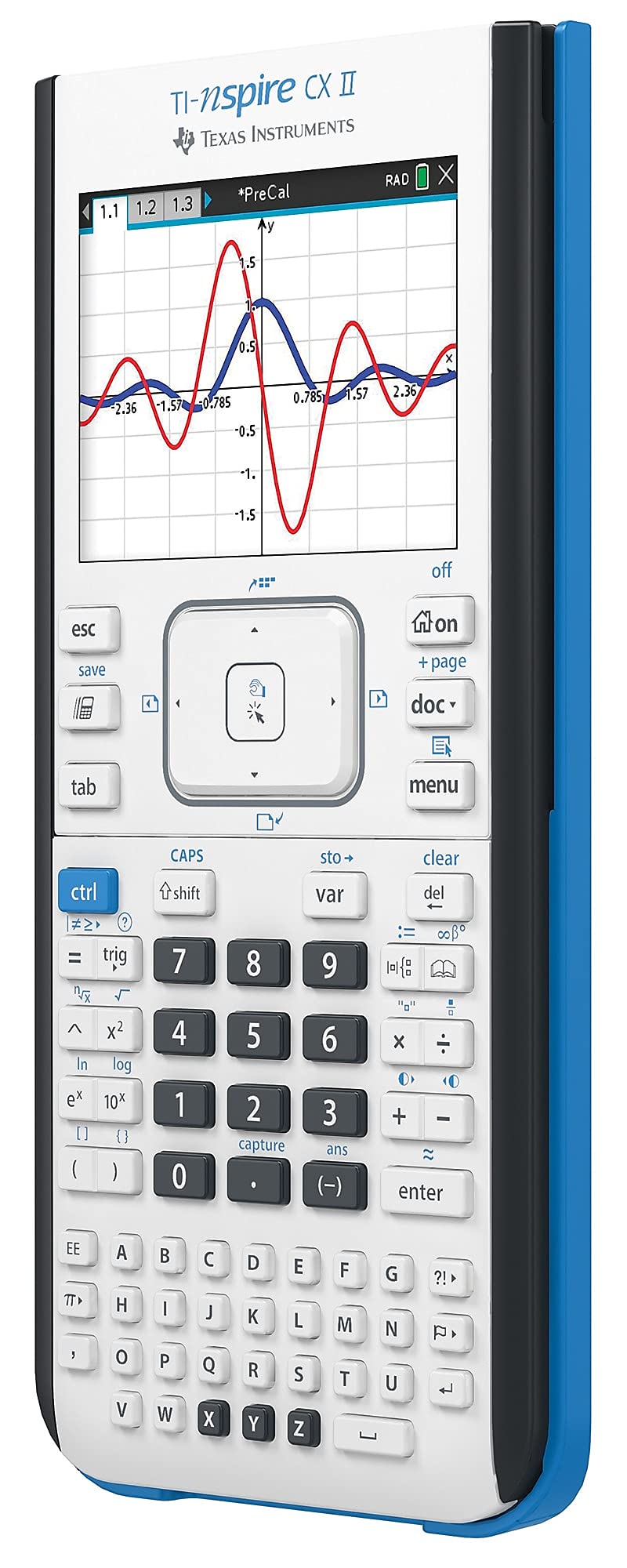 Texas Instruments TI-Nspire CX II Color Graphing Calculator with Student Software (PC/Mac) White 3.54 x 7.48