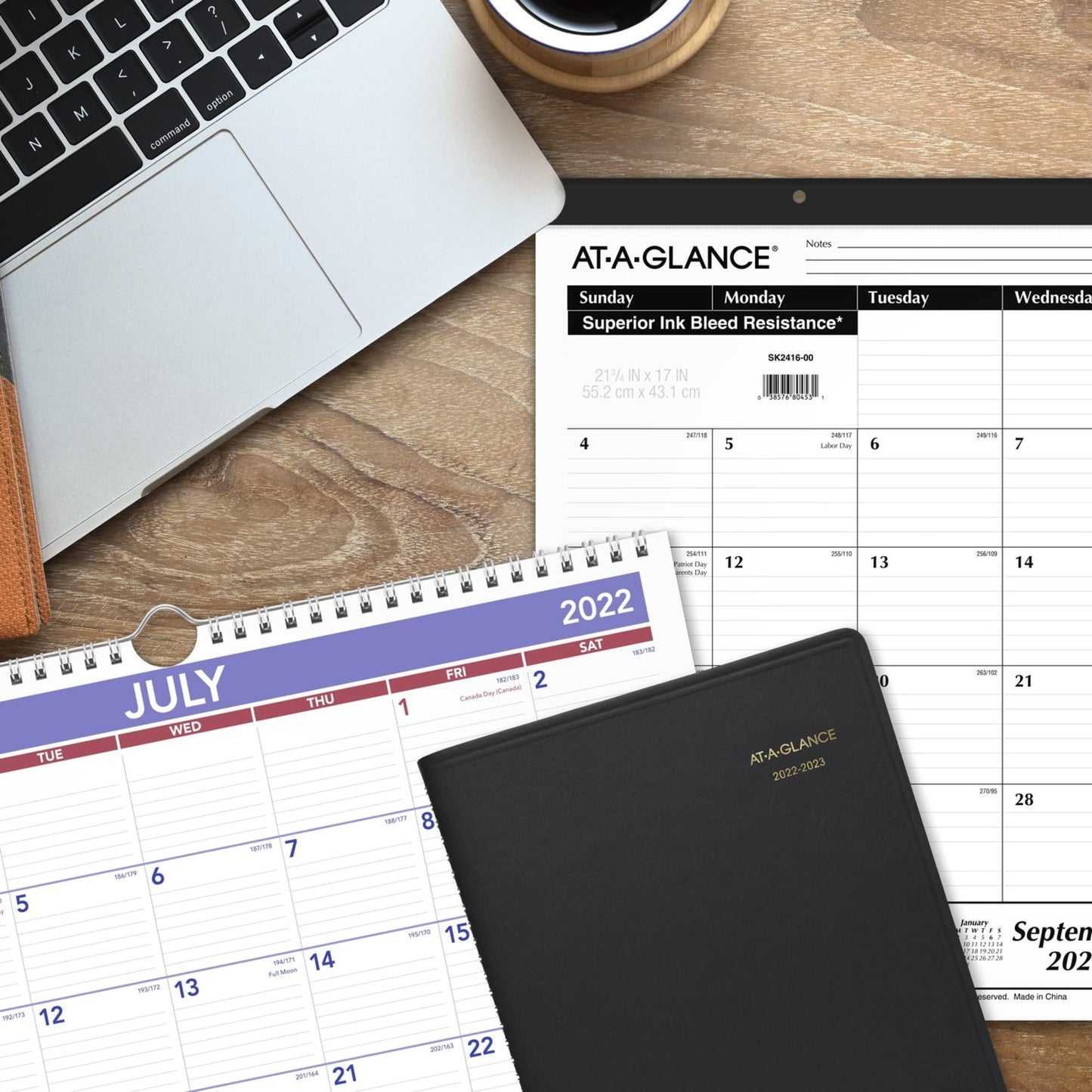 AT-A-GLANCE 2022-2023 Planner, Monthly Academic, 9" x 11", Large, Black