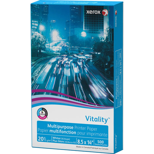 Xerox 3R02051 Vitality Multipurpose Printer Paper, 8 1/2 x 14, White, 500 Sheets/RM