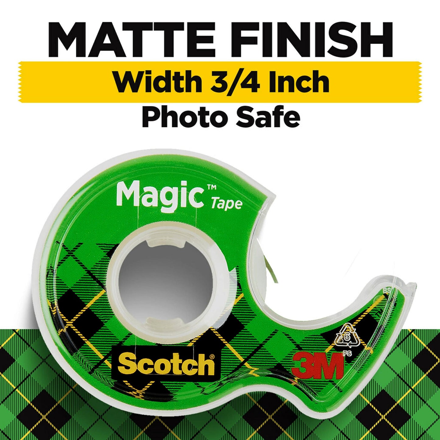 Scotch Magic Tape, 4 Rolls, Numerous Applications, Invisible, Engineered for Repairing, 3/4 x 300 Inches, Boxed