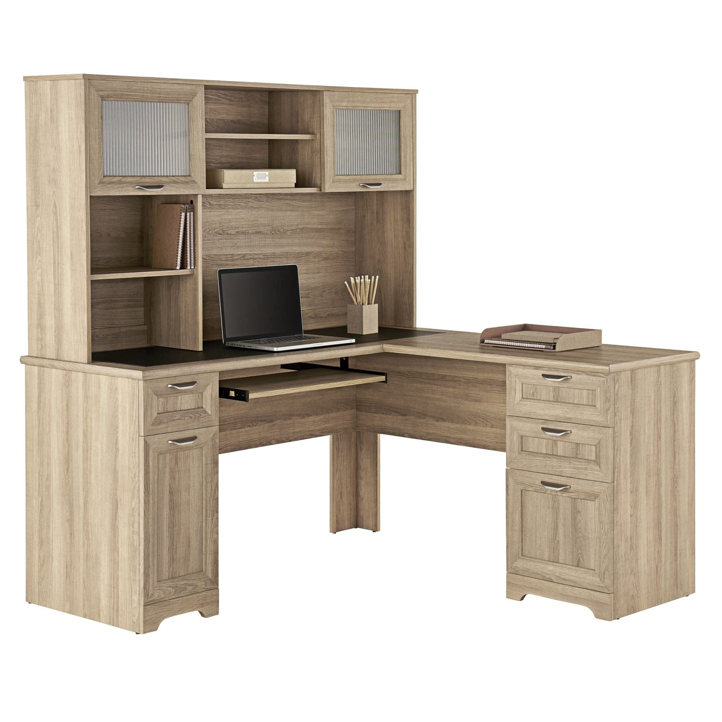 Realspace� Magellan 58" Hutch for Corner/L-Desk, Blonde Ash