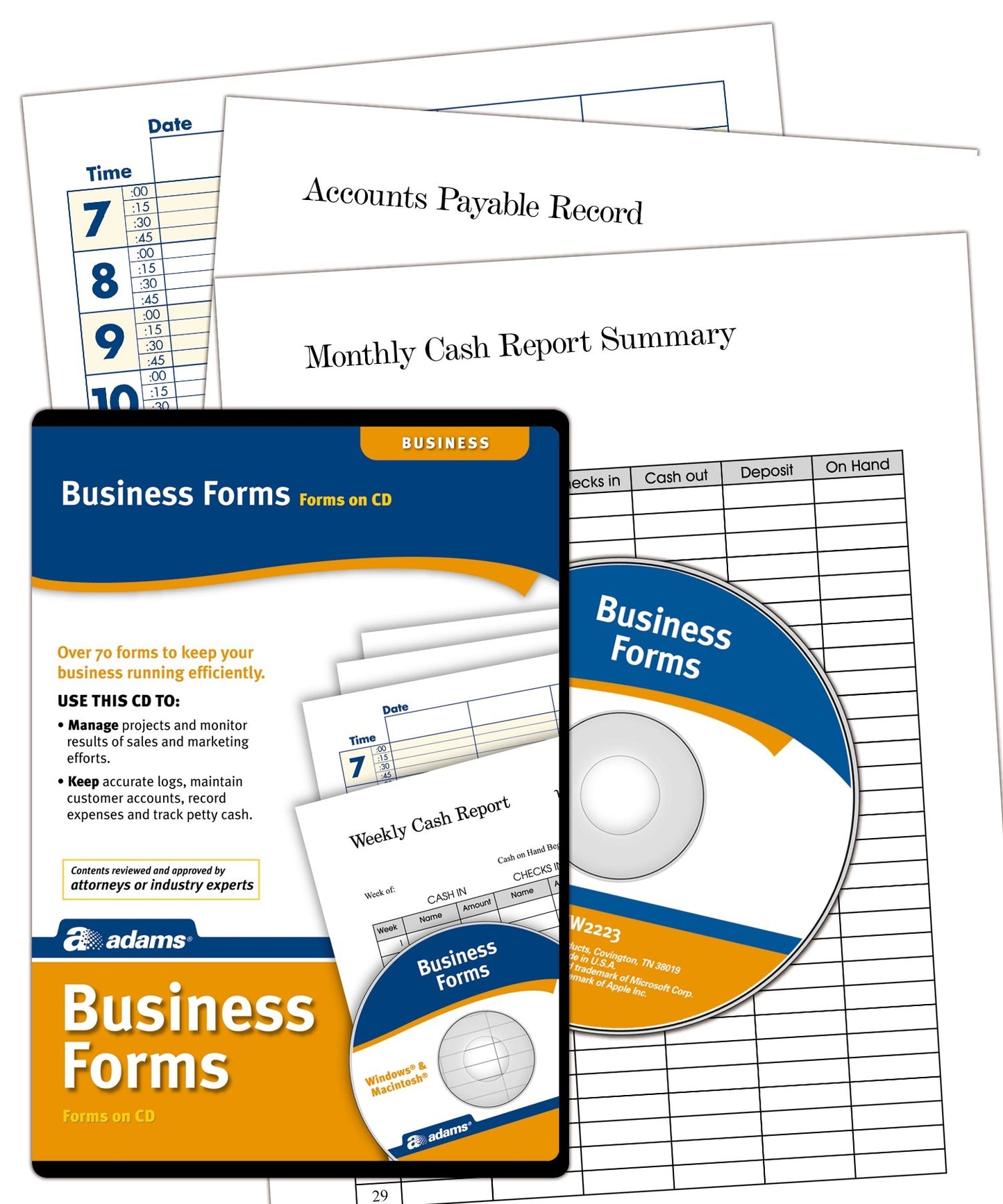 Adams Business Forms Software, Forms on CD (SW2223)