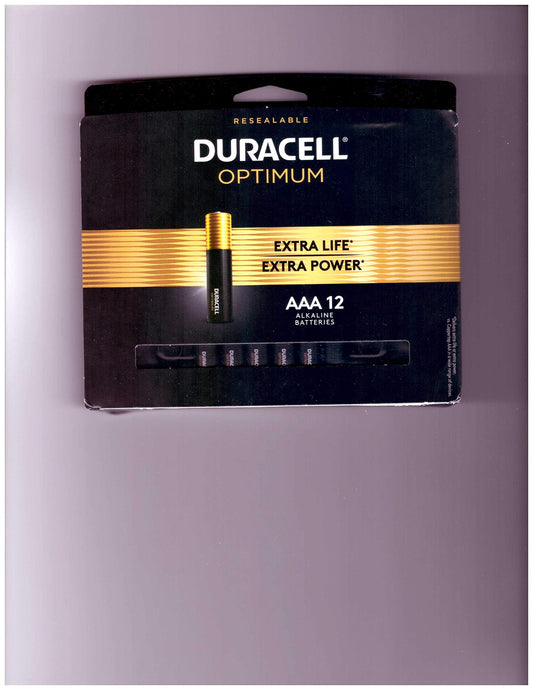Duracell 03266 - AAA Optimum Extra Life Battery (12 pack) (DUROPT2400B12)
