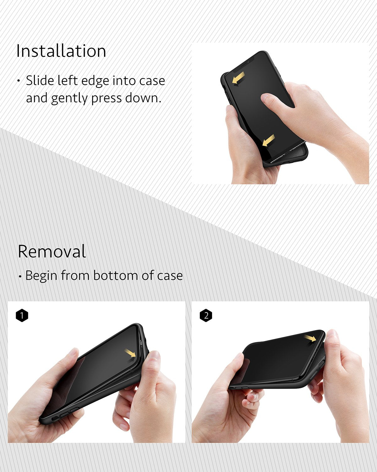 Anker Silicone Case, KARAPAX Silicone Gel Rubber Shockproof Case Cover with Soft Microfiber Cloth Cushion [Support Wireless Charging] [Slim Fit] for iPhone X - Black