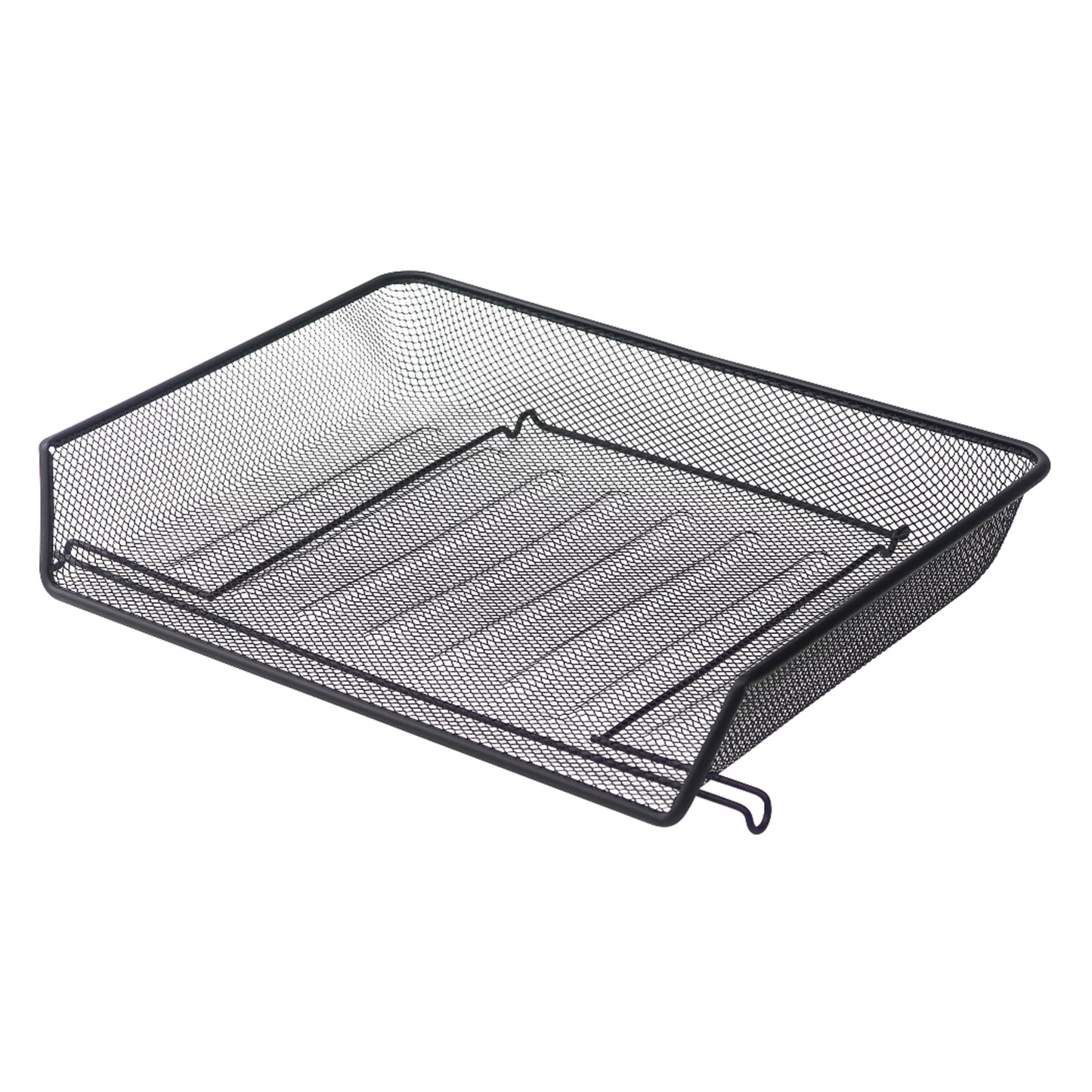 Brenton Studio™ Metro Mesh Self-Stacking Side-Loading Letter Tray, Black