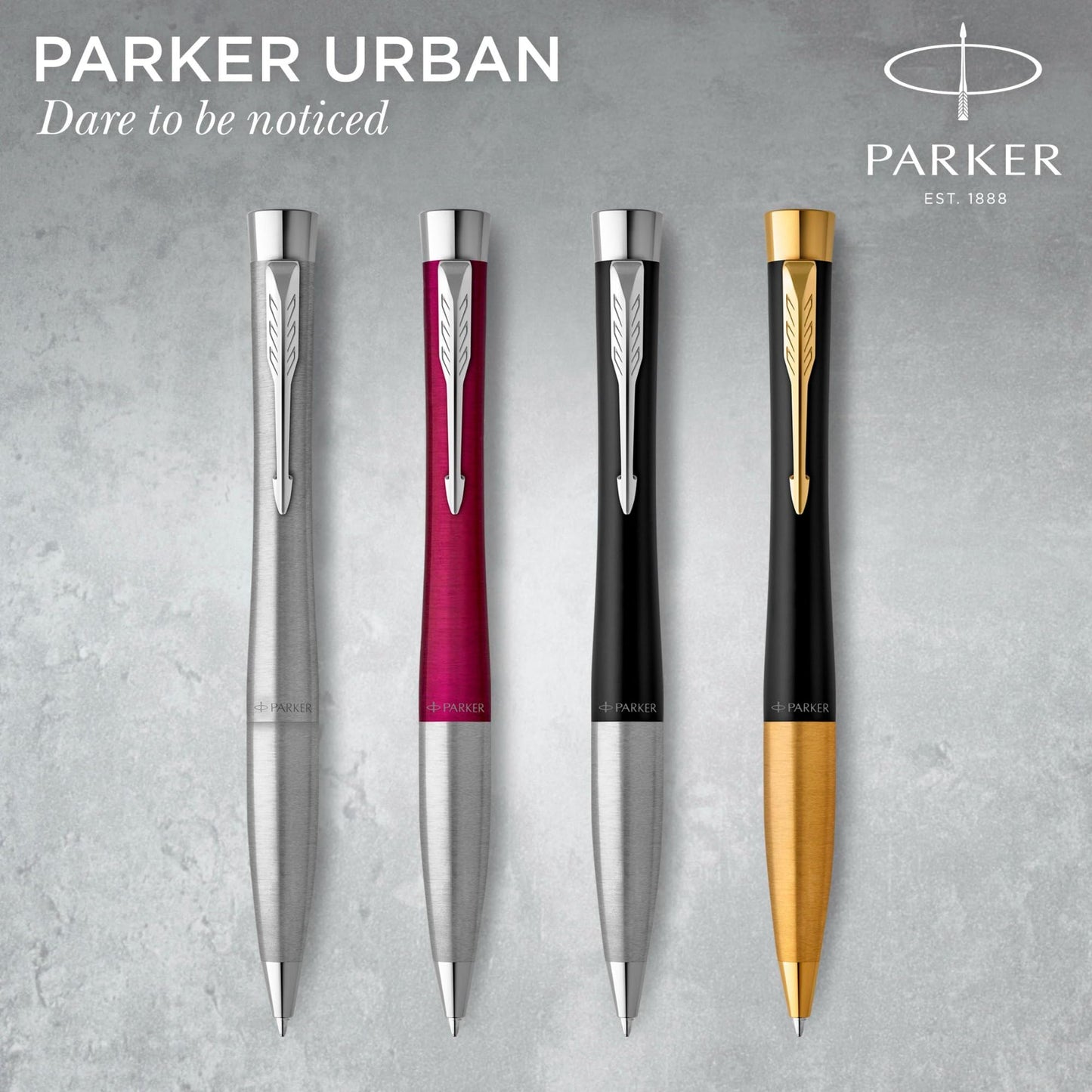 Parker® Urban Twist Ballpoint Pen, 1 mm, Medium Point, Metro Metallic With Chrome Trim, Black Ink