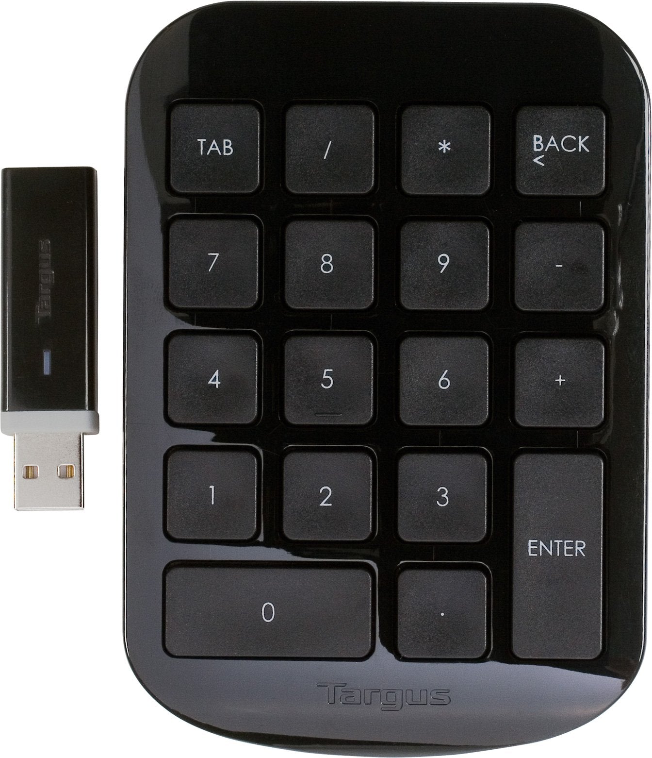 Targus Wireless Numeric Keypad, Black - Nano USB Receiver, Full-Size Keys for Increased Accuracy, Battery Life Indicator - Supports Windows, macOS, and Chromebook (AKP11US)