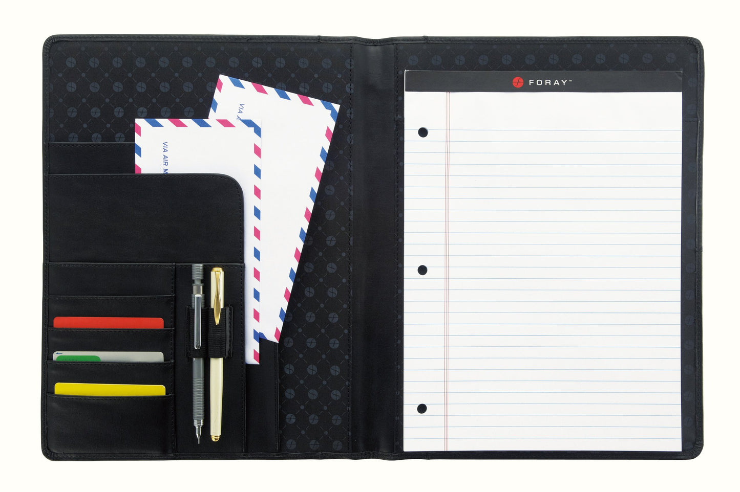 Office Depot Brand� Padfolio with Flap Pockets, Black