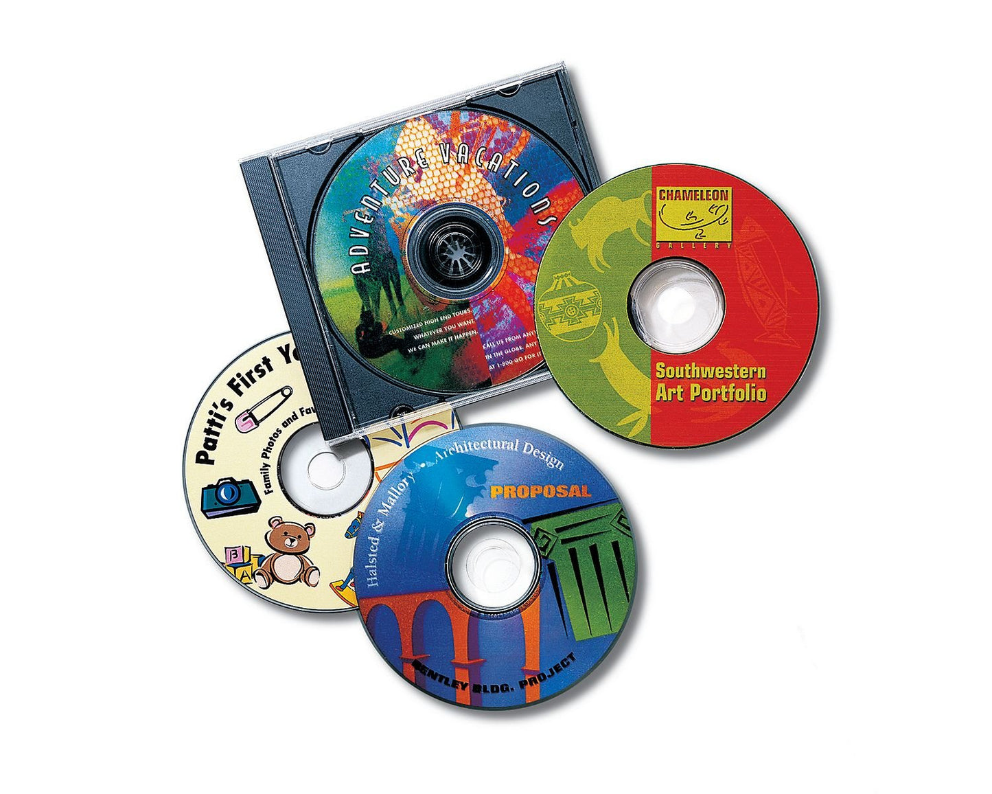 Avery CD Labels, Matte White, 40 Disc Labels and 80 Spine Labels (8692),4.5/8 Inches