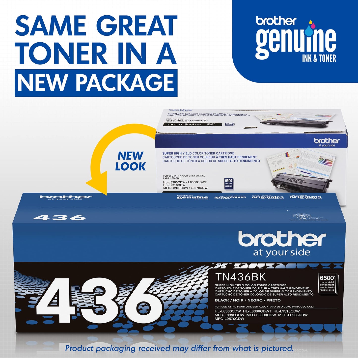 Brother TN436BK Super High Yield Toner-Retail Packaging, Black
