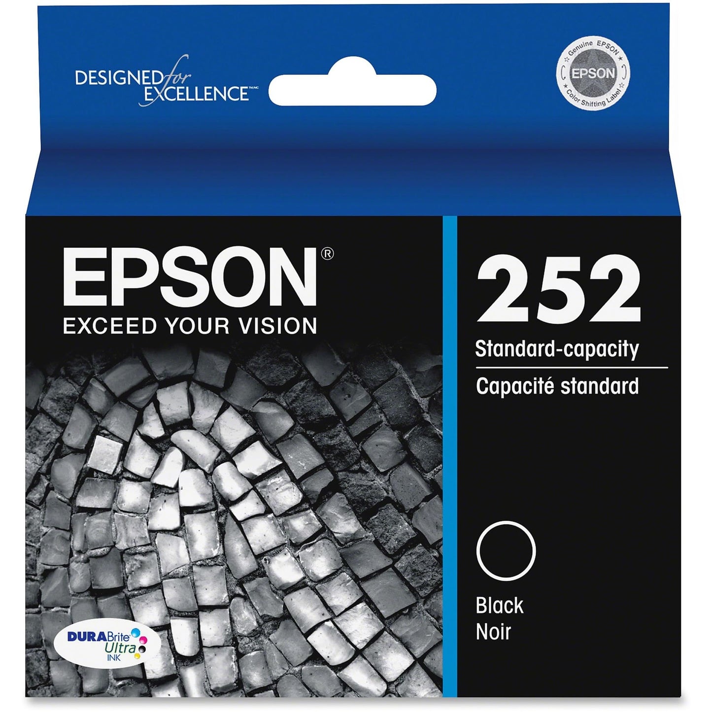 EPSON 252 DURABrite Ultra Ink Standard Capacity Black Cartridge (T252120-S) Works with WorkForce WF-3620, WF-3640, WF-7110, WF-7610, WF-7620, WF-7710, WF-7720, WF-7210
