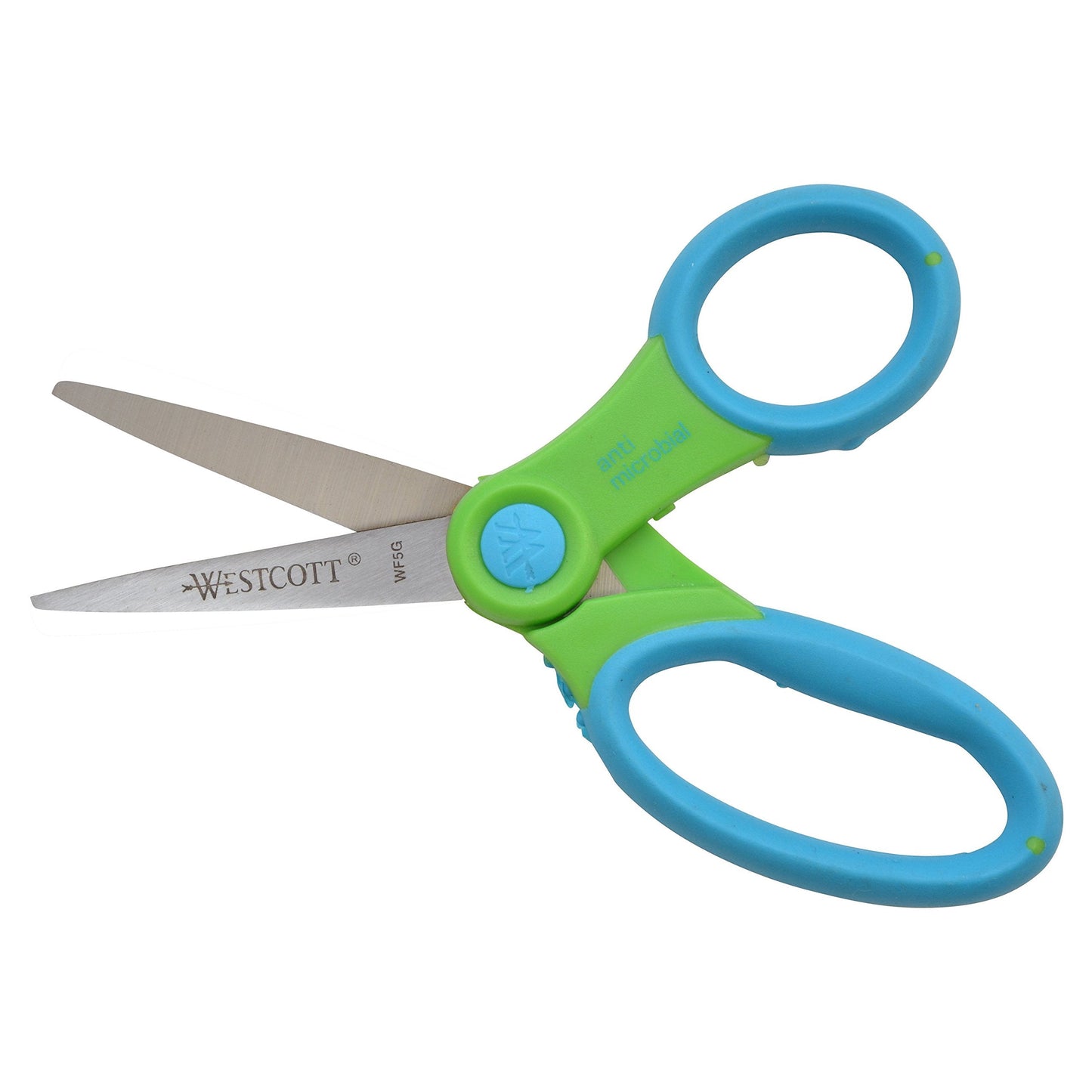 Westcott 14597 Right- and Left-Handed Scissors, Soft Handle Kids' Scissors, Ages 4-8, 5-Inch Pointed Tip