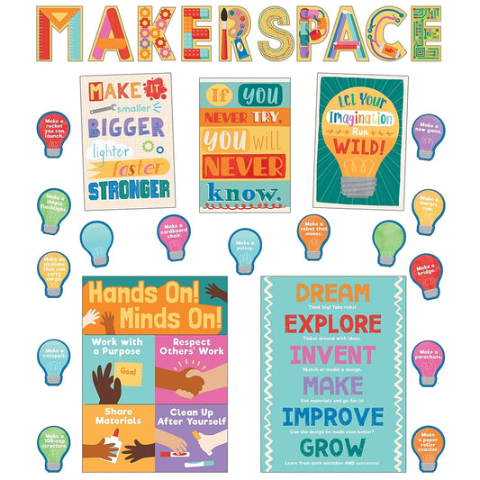 Carson Dellosa Makerspace Bulletin Board Set (33 pieces)
