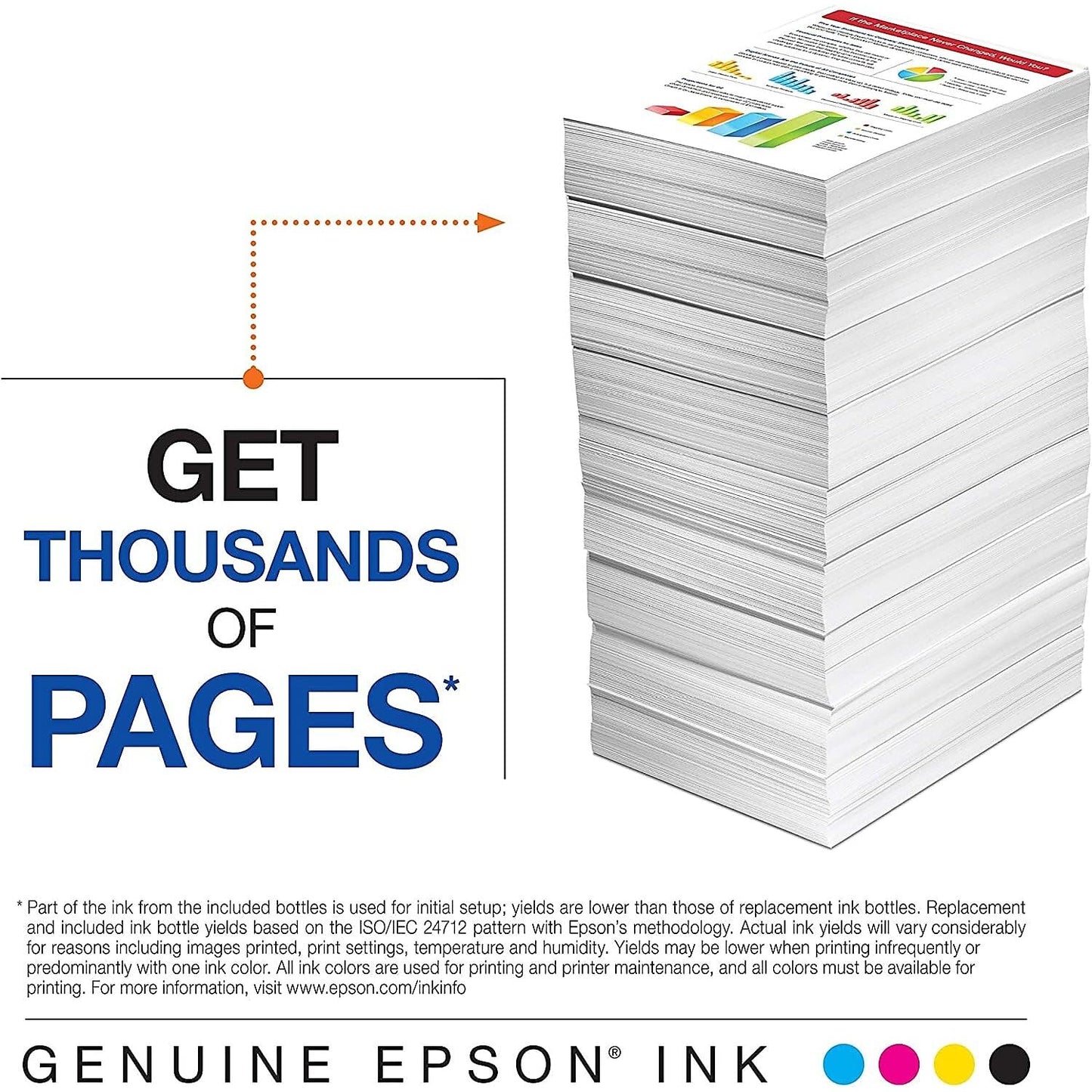 EPSON 542 EcoTank Ink Ultra-high Capacity Bottle Cyan (T542220-S) Works with EcoTank Pro ET-5150, ET-5170, ET-5180, ET-5800, ET-5850, ET-5880, ET-16600, ET-16650