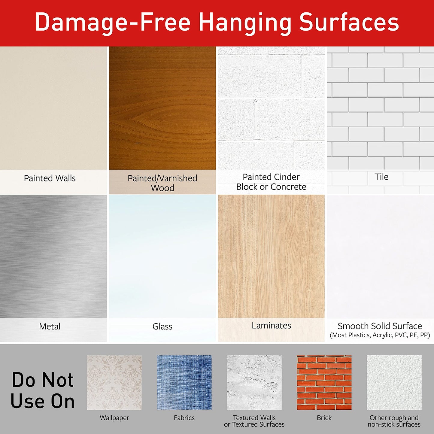 Command Universal Frame Hangers, Metal, Damage Free Decorating, 1 Hanger and 4 Strips