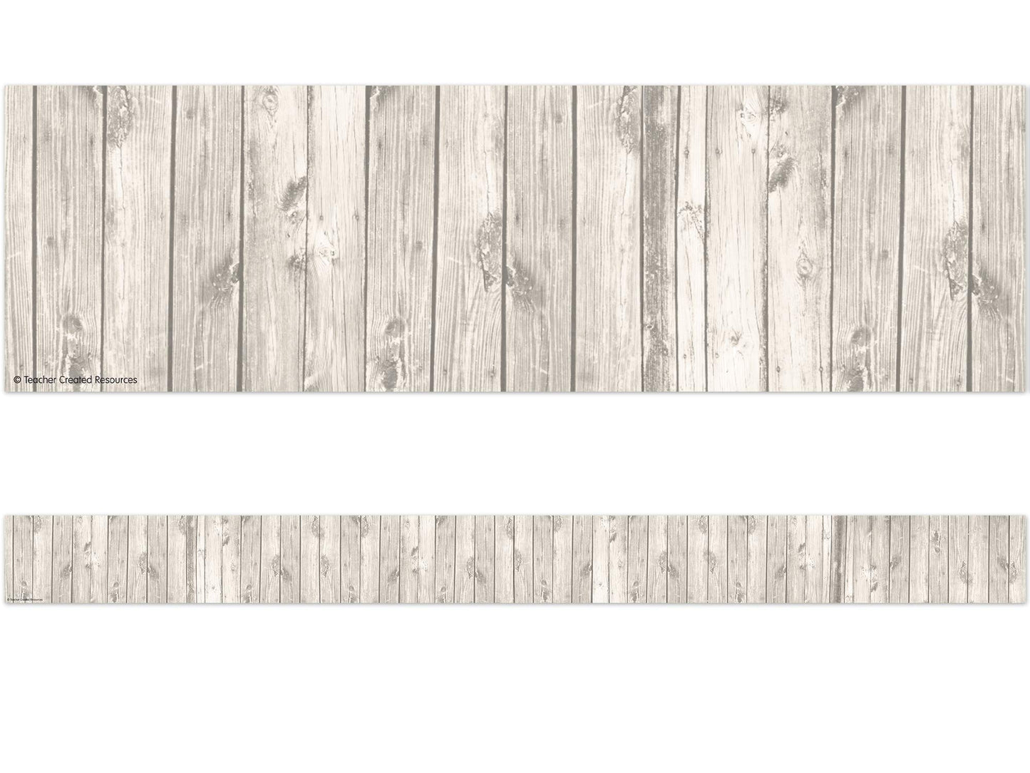 Teacher Created Resources 3563 White Wood Straight Border Trim