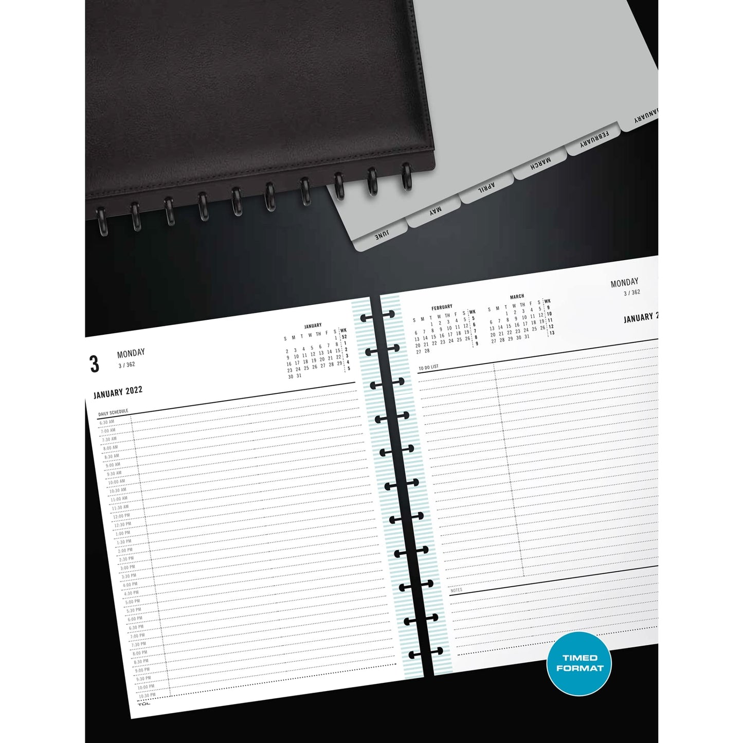 TUL® Discbound Daily Refill Pages, Letter Size, Fashion, 2 Pages Per Day, January To December 2022, TULLTFLR-2PGF