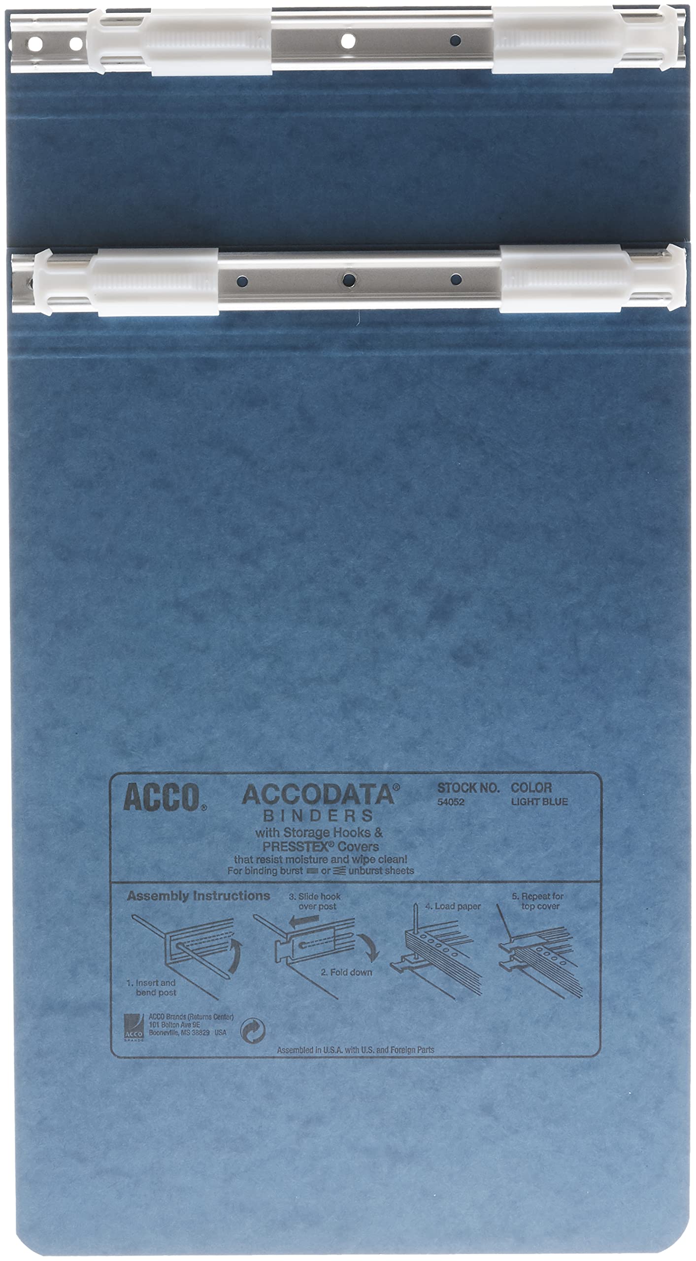 ACCO Data Processing Binder, 6-Inch Cap, 8-1/2 x 11 Inches, Blue (ACC54052)