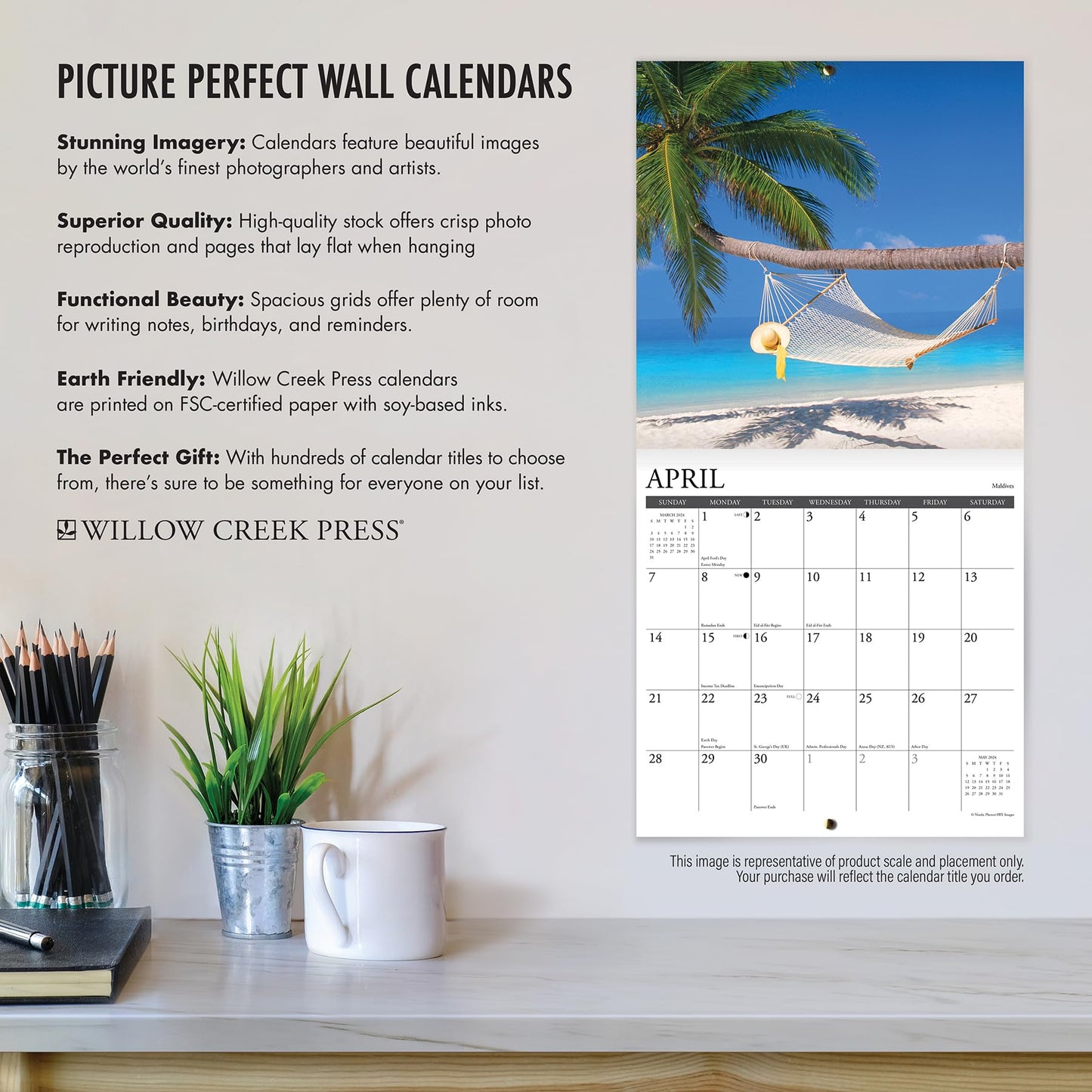 Willow Creek Press Big Day 2024 12" x 12" Wall Calendar