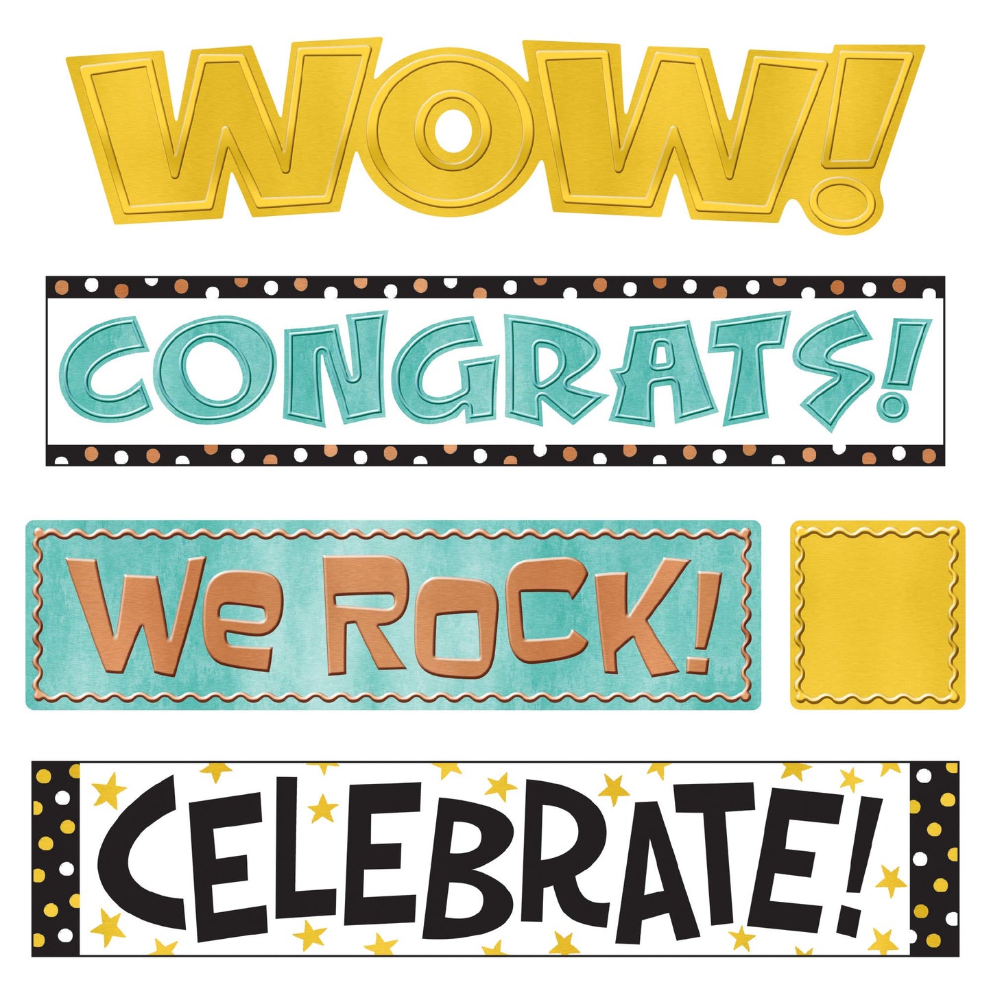 I Metal WipeOff� Celebration Signs Mini Bulletin Board Set