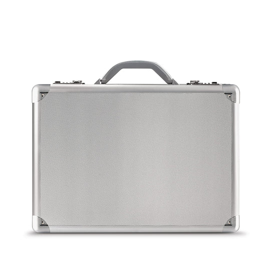 Solo Fifth Avenue Aluminum Attach� Briefcase With Combination Locks, Silver