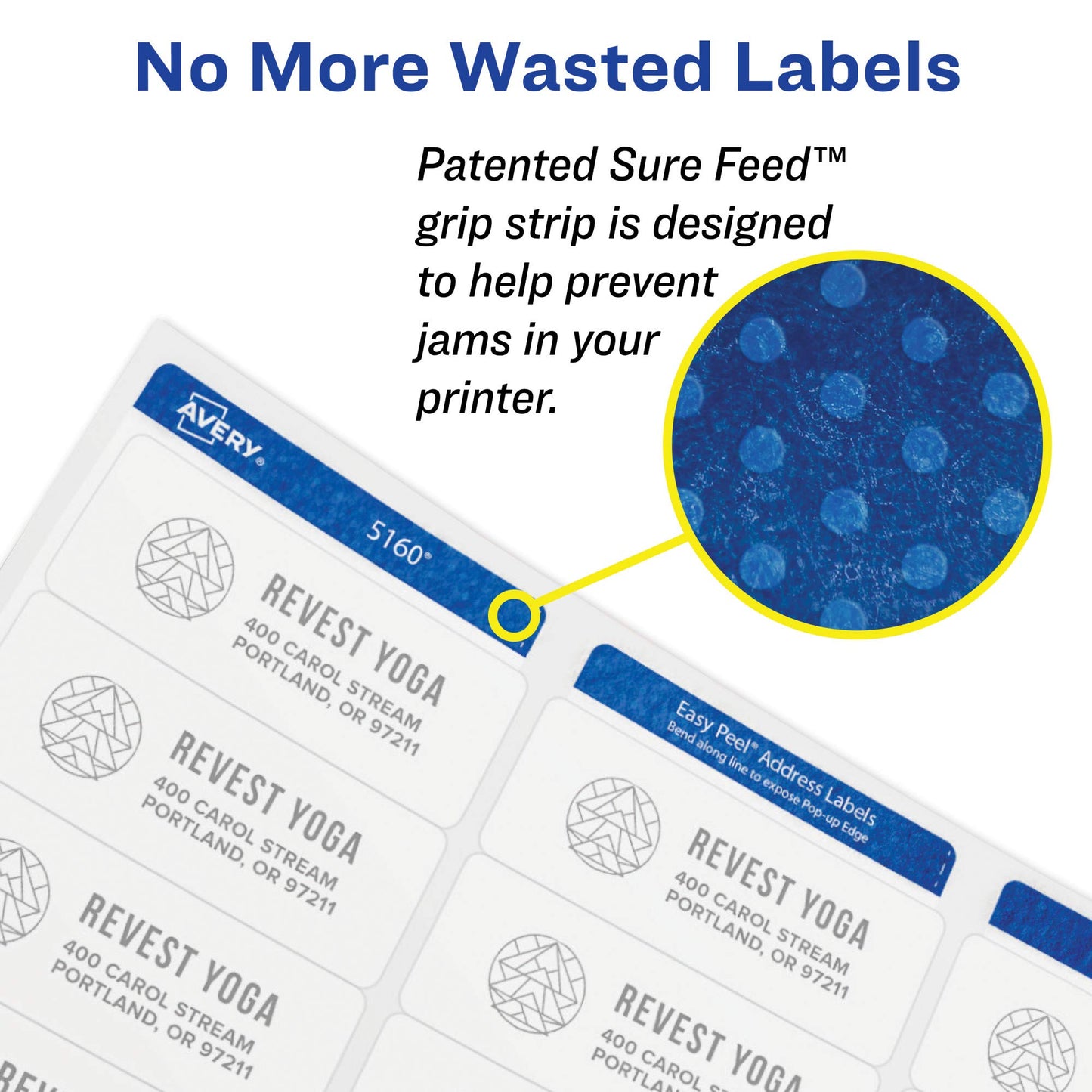 Avery Multiuse Removable 1" Round Labels with Sure Feed, 945 Small White Labels for Organization and Storage (6450)