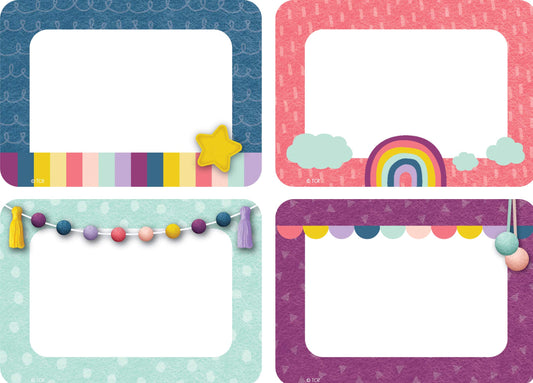 Teacher Created Resources Oh Happy Day Name Tags/Labels Multi-Pack, Pack of 36