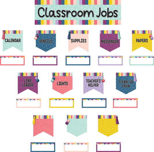 Teacher Created Resources Oh Happy Day Classroom Jobs Mini Bulletin Board, 21" x 6" header piece