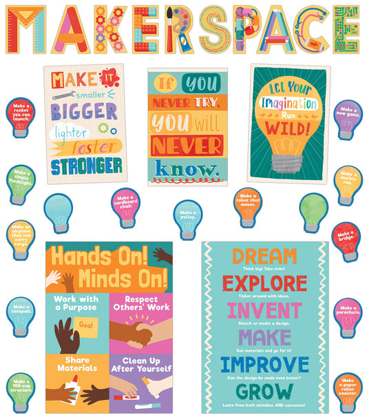Carson Dellosa � Makerspace Bulletin Board Set, Classroom D�cor, 33 Pieces [Wall Chart] Carson Dellosa Education