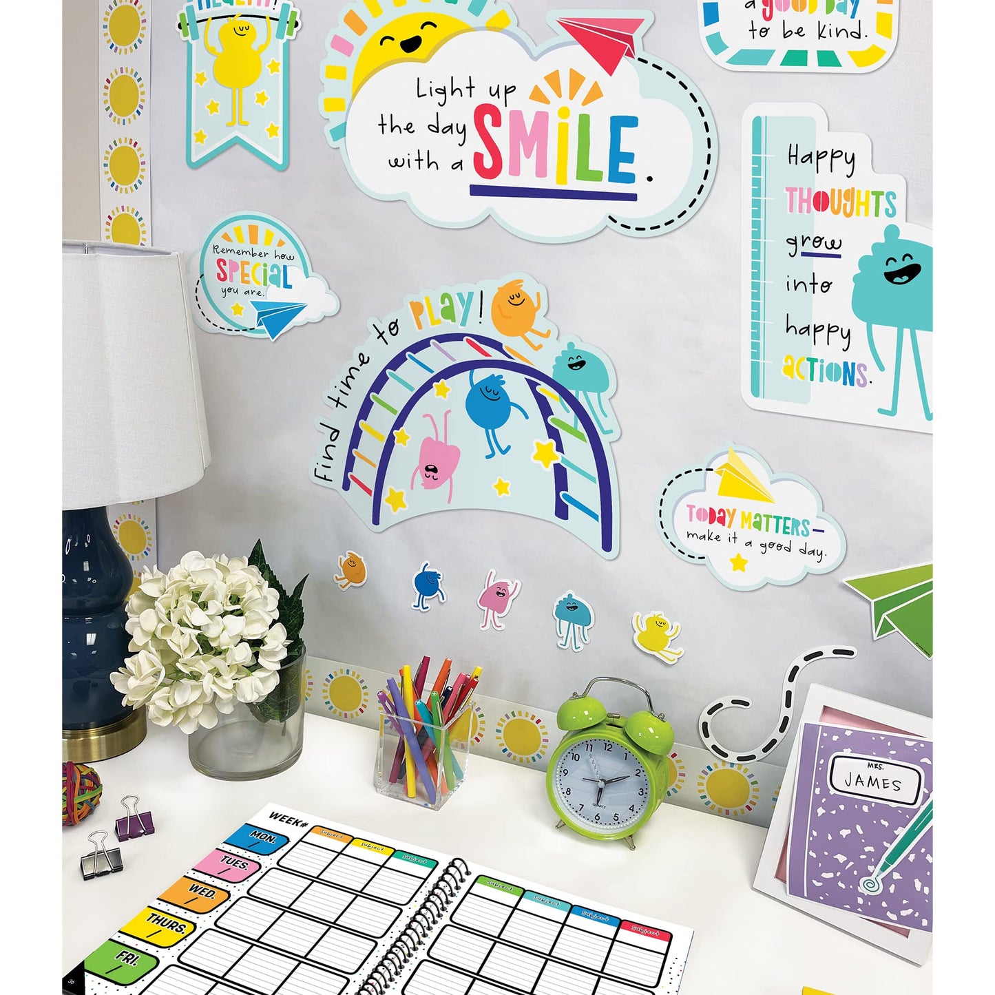 Carson Dellosa Happy Place Motivational Mini Bulletin Board Set (15 pieces)