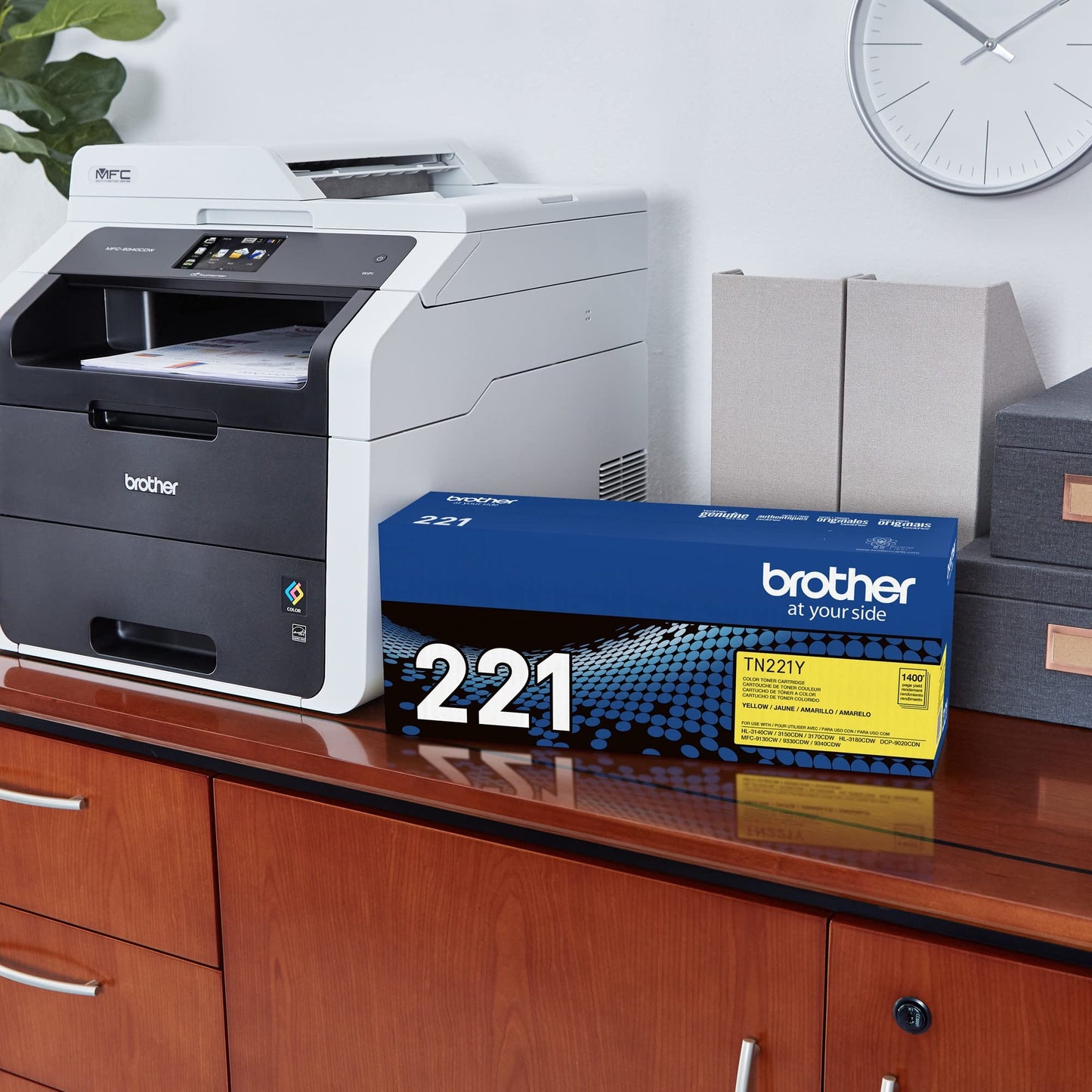 Brother Printer TN221Y Standard Yield Yellow Toner Cartridge