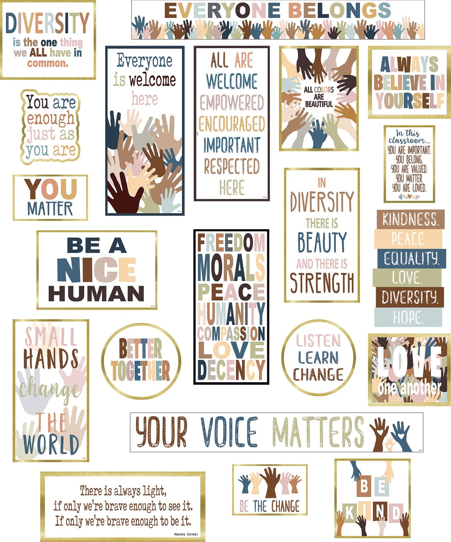 Everyone is Welcome Diversity Mini Bulletin Board