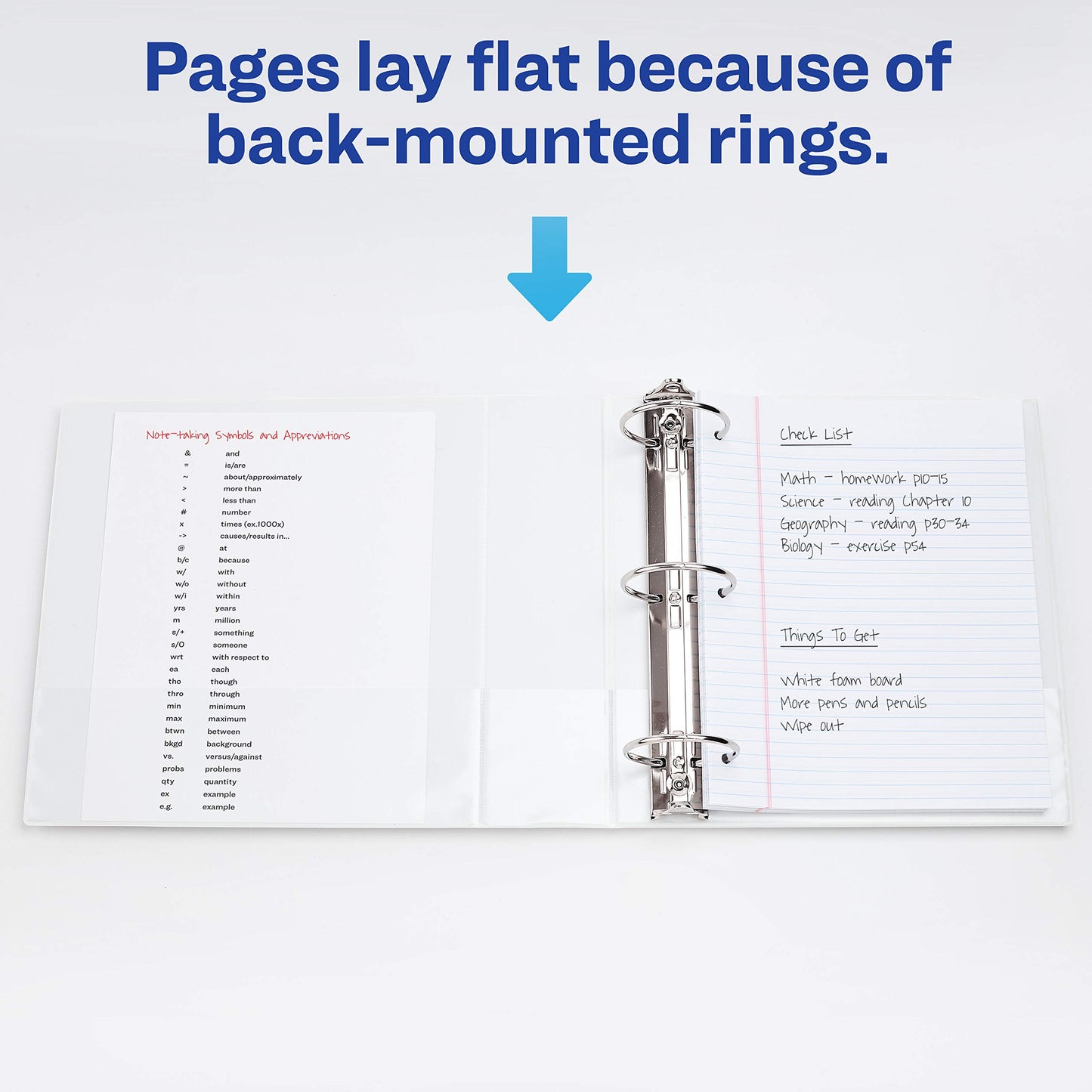 Avery Economy View 3 Ring Binders, 1" Round Rings, 12 White Binders (05711)