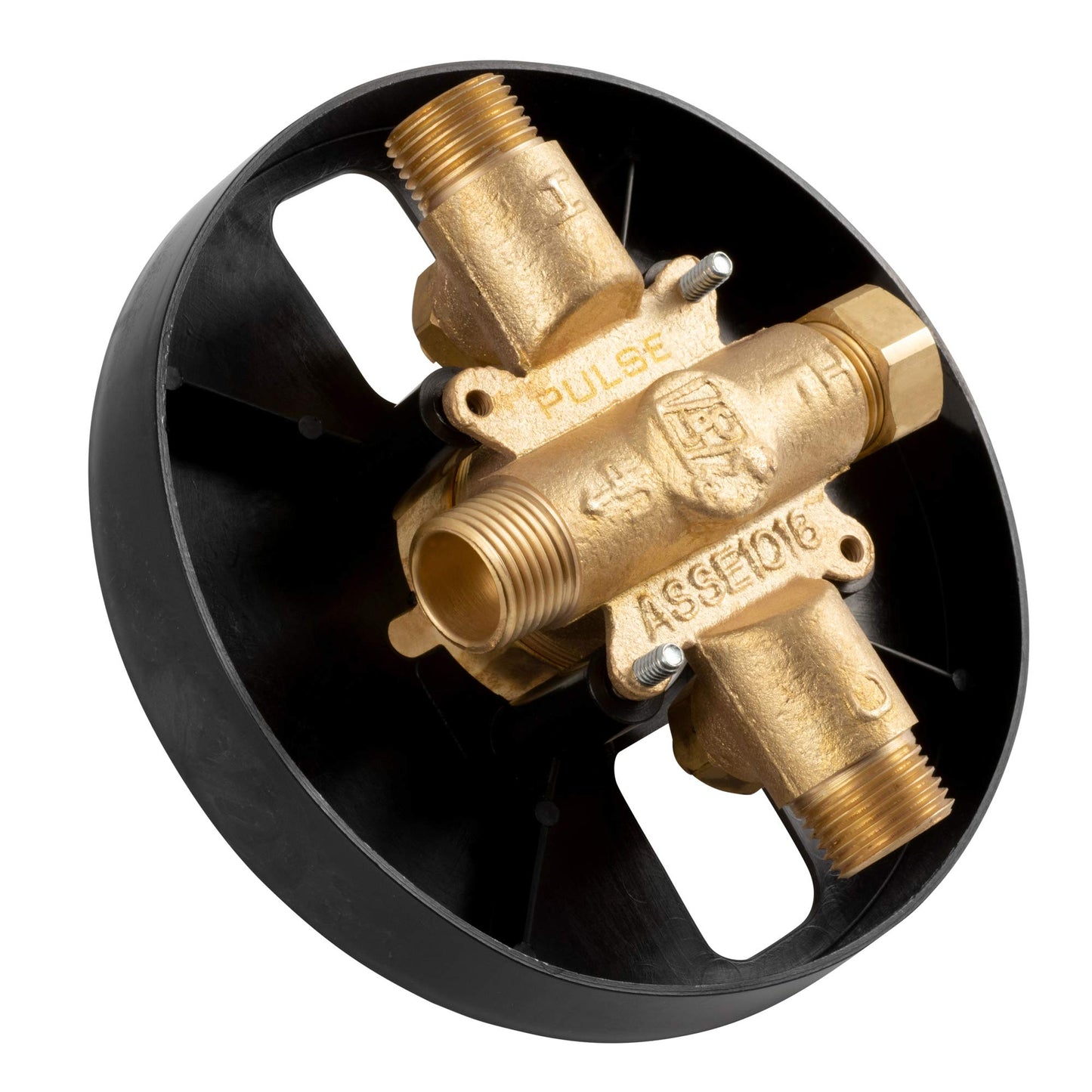 PULSE ShowerSpas 3001-RIV-PB-ORB Tru-Temp Mixing Valve, Pressure Balance Rough-In Valve Trim Kit, Round, 1/2" NPT, Oil-Rubbed Bronze