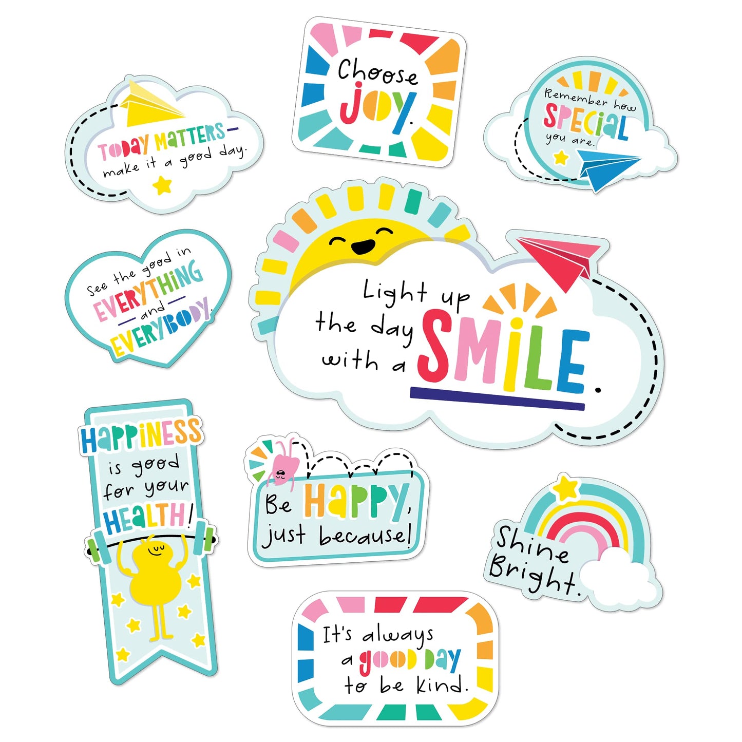 Carson Dellosa Happy Place Motivational Mini Bulletin Board Set (15 pieces)
