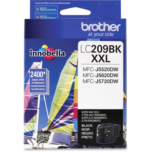 Brother Printer LC209BK Super High Yield Ink Cartridge, Black EXP 08.2023