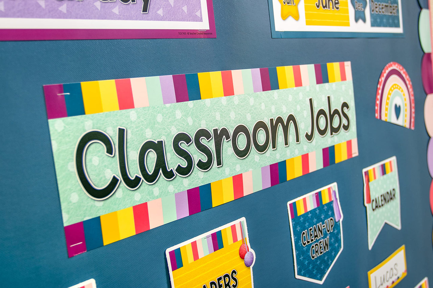 Teacher Created Resources Oh Happy Day Classroom Jobs Mini Bulletin Board, 21" x 6" header piece