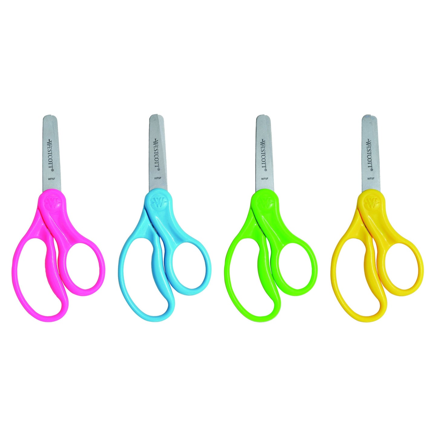 Westcott 13130 Right- and Left-Handed Scissors, Kids' Scissors, Ages 4-8, 5-Inch Blunt Tip, Assorted