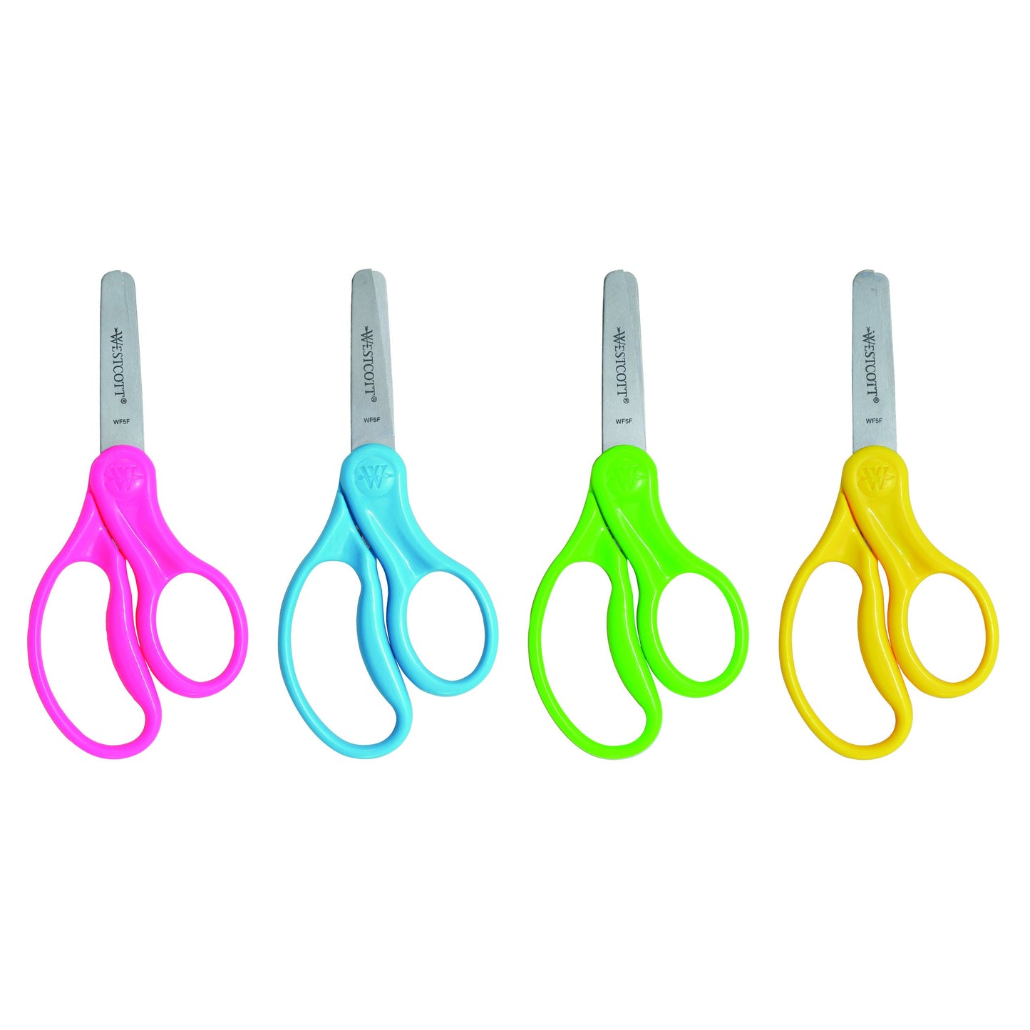 Westcott 13130 Right- and Left-Handed Scissors, Kids' Scissors, Ages 4-8, 5-Inch Blunt Tip, Assorted